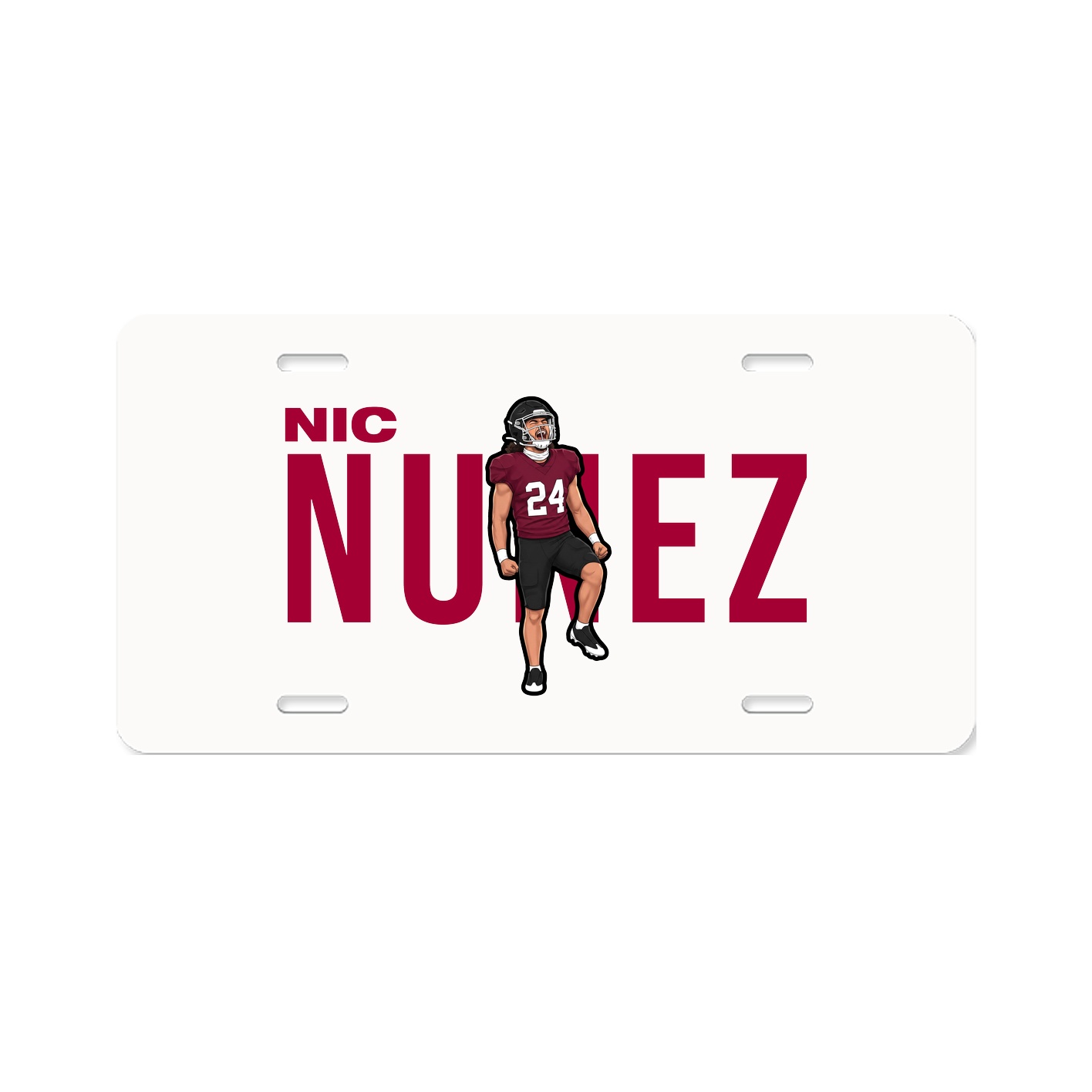 License Plate — Player Name in Classic