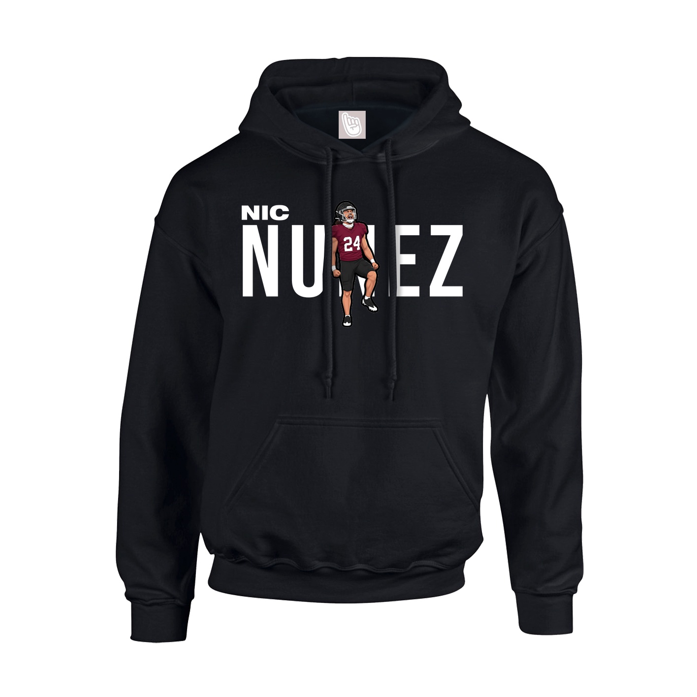 Youth Hoodie — Player Name in Black