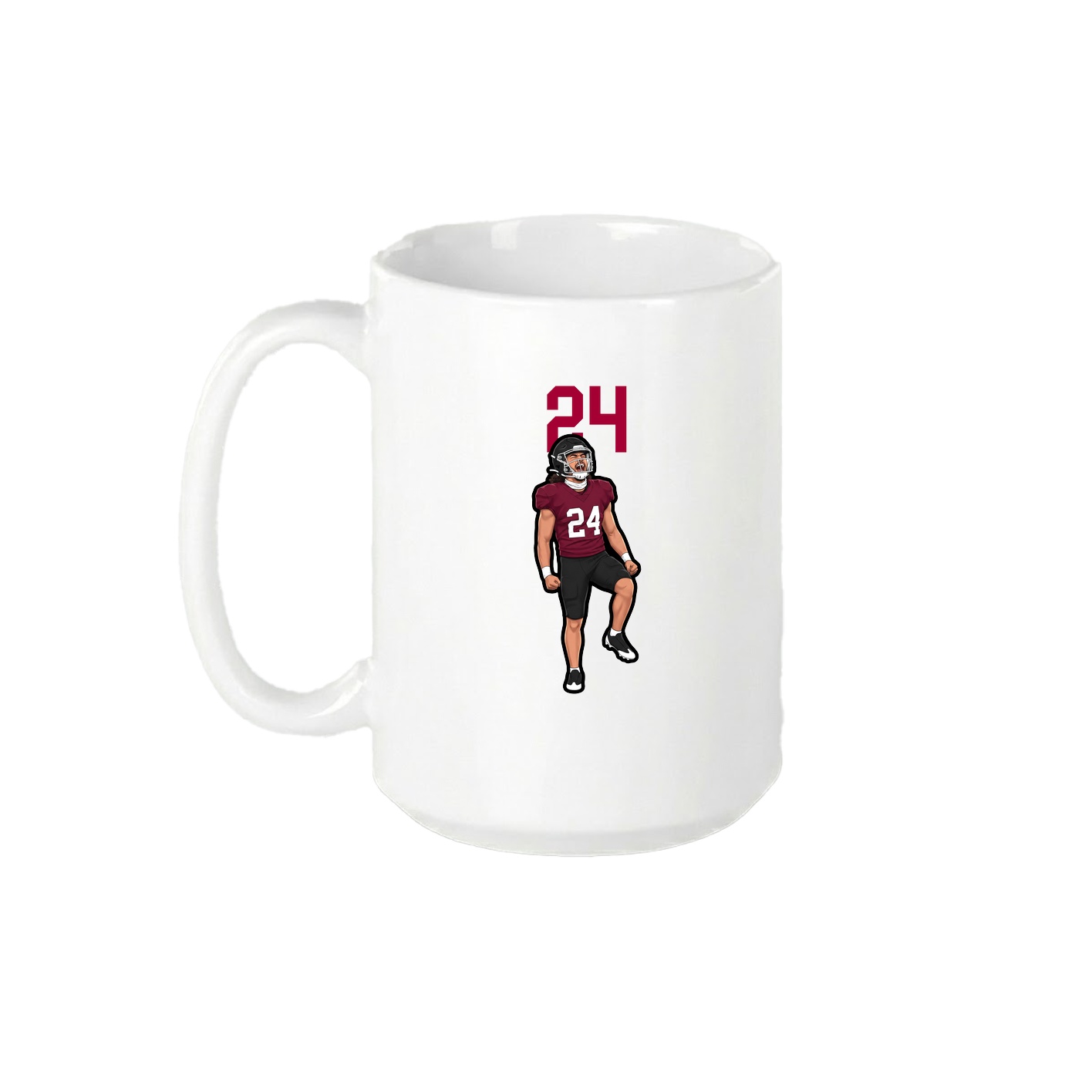 15oz Coffee Mug — Number Top in White