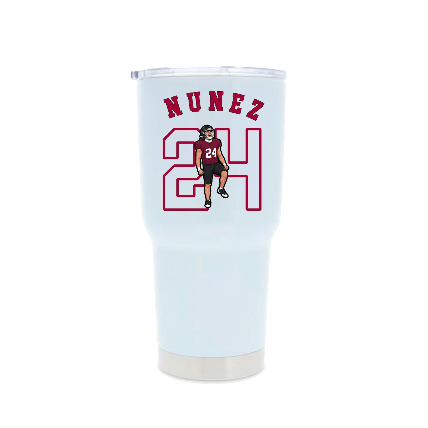 30oz Stainless Steel Tumbler — Shirsey Arch in White