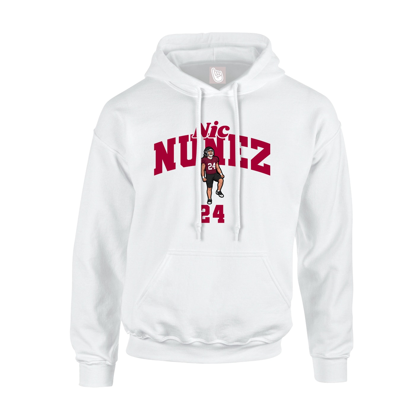 Hoodie — Signature Arch in White