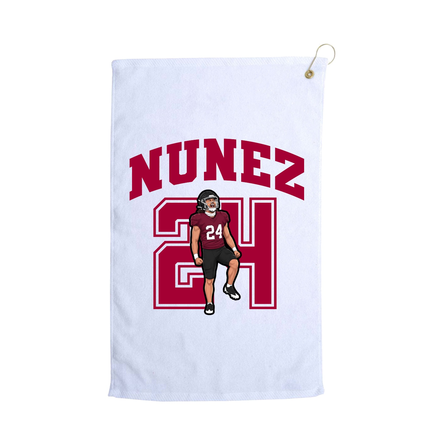 Golf Towel — Number in White