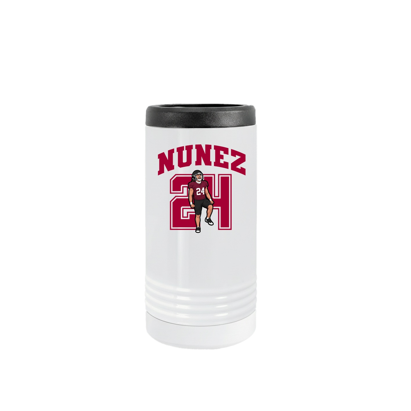 Slim Beverage Holder — Number in White
