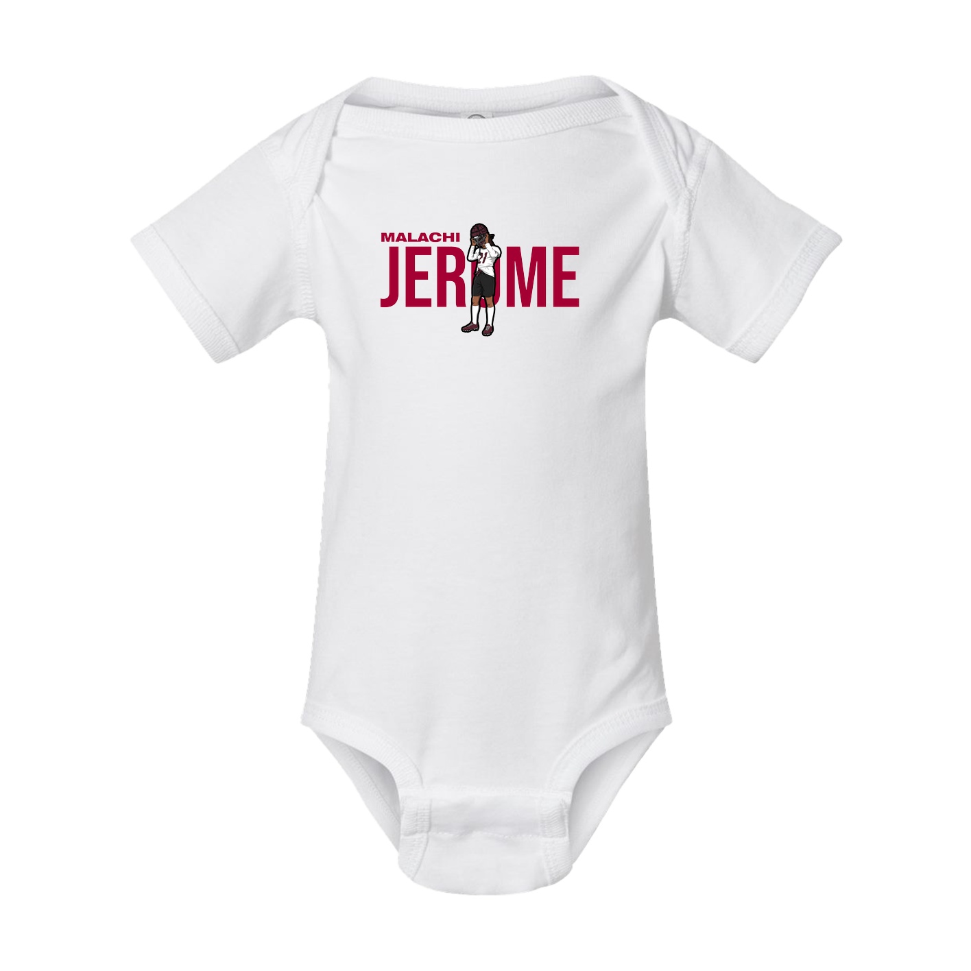 Baby Onesie — Player Name in White