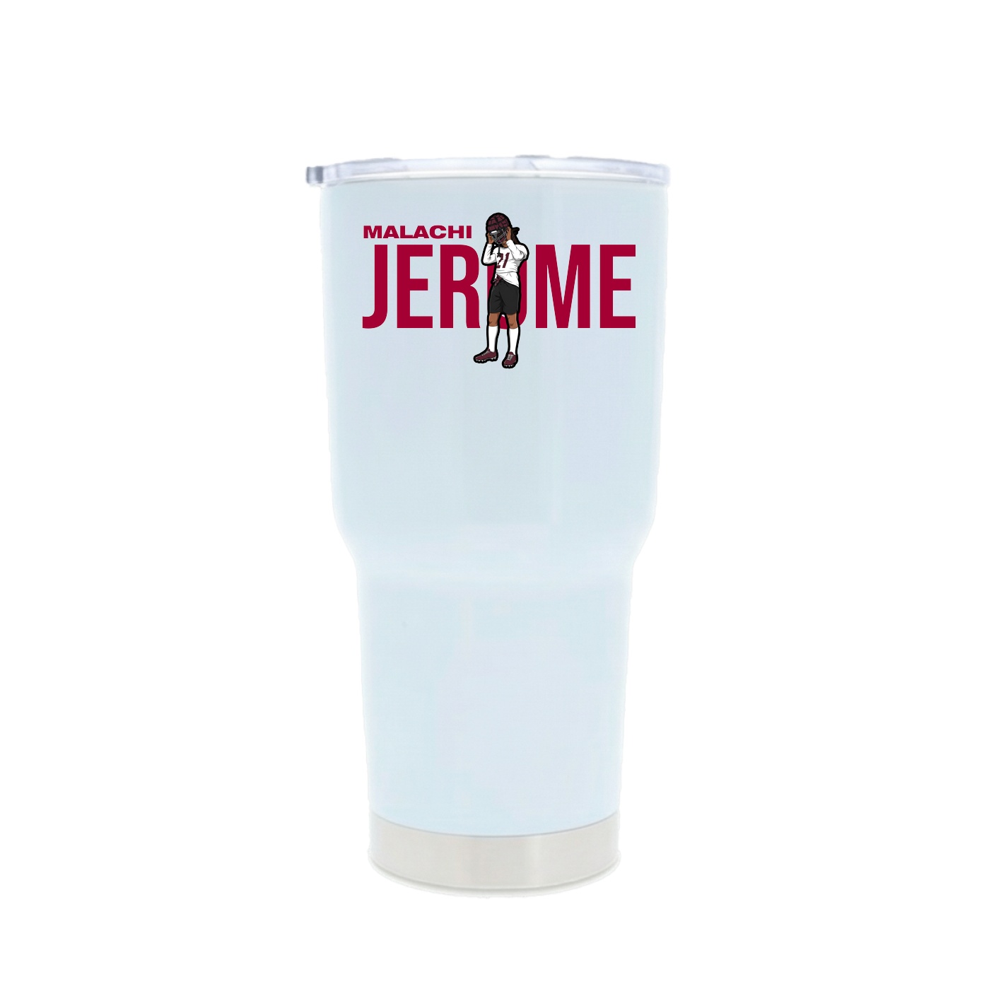 30oz Stainless Steel Tumbler — Player Name in White