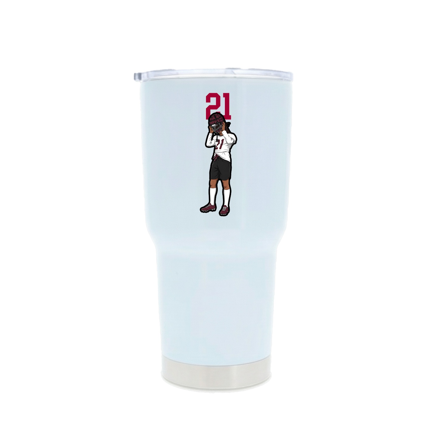 30oz Stainless Steel Tumbler — Number Top in White