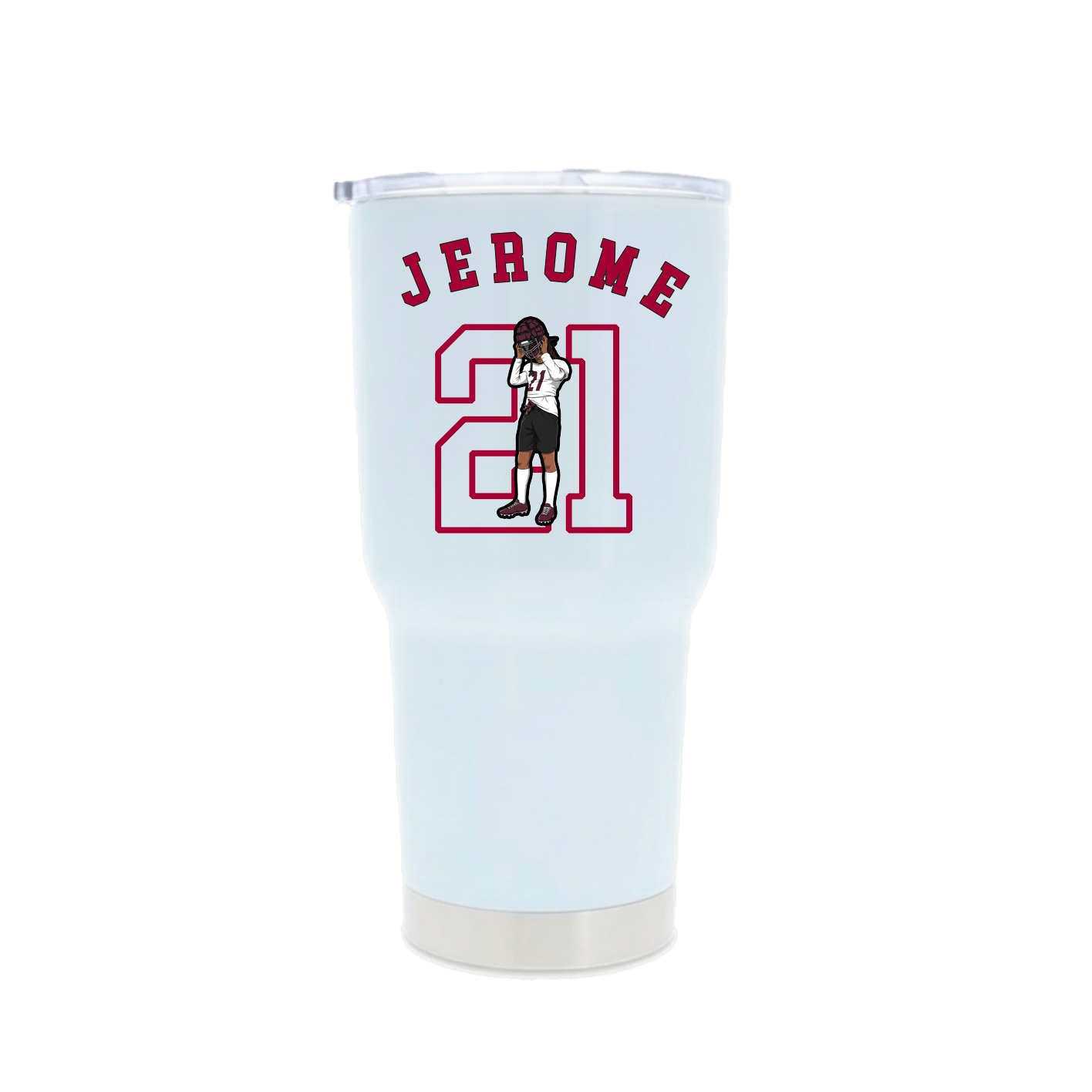 30oz Stainless Steel Tumbler — Shirsey Arch in White