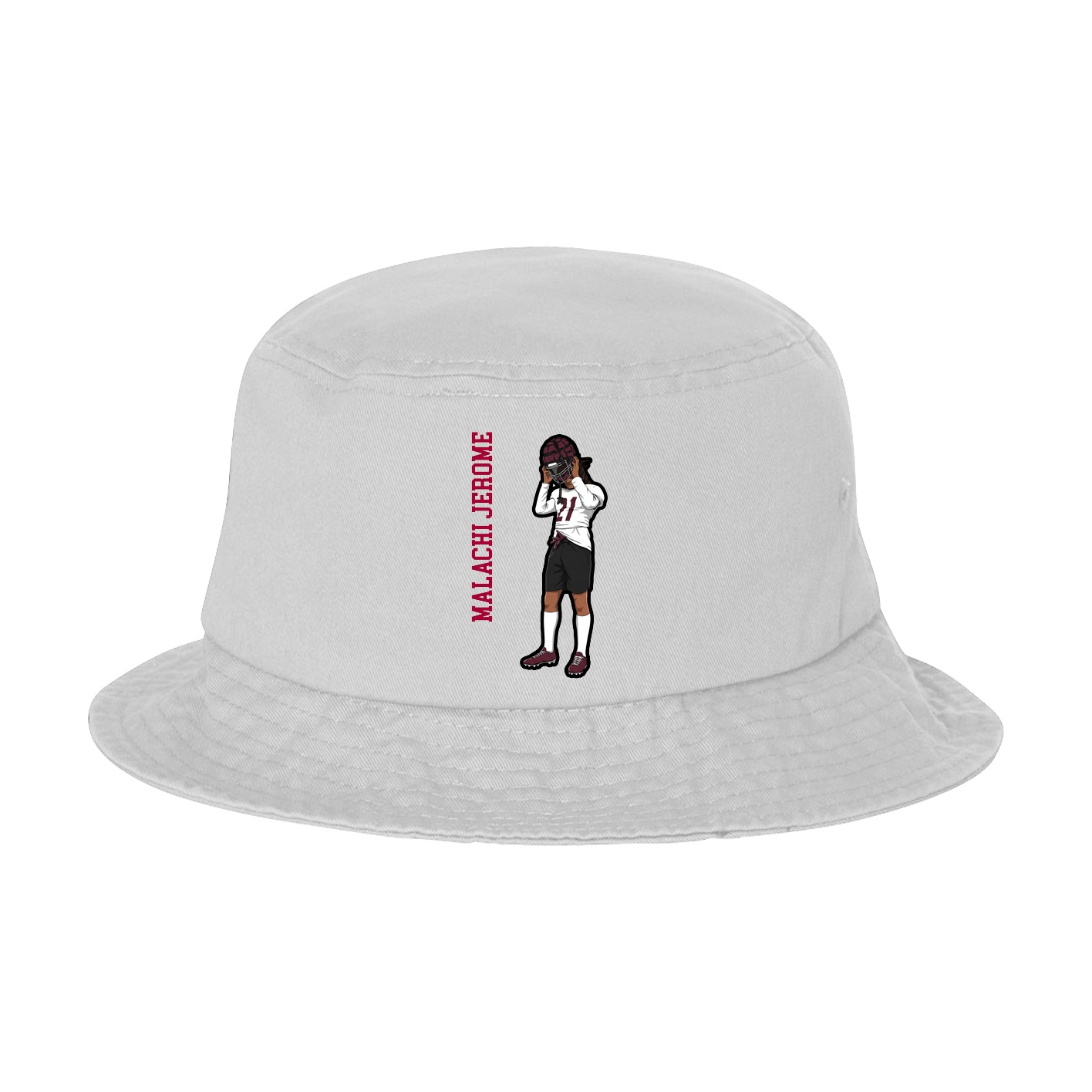 Bucket Cap — Name Vertical in White