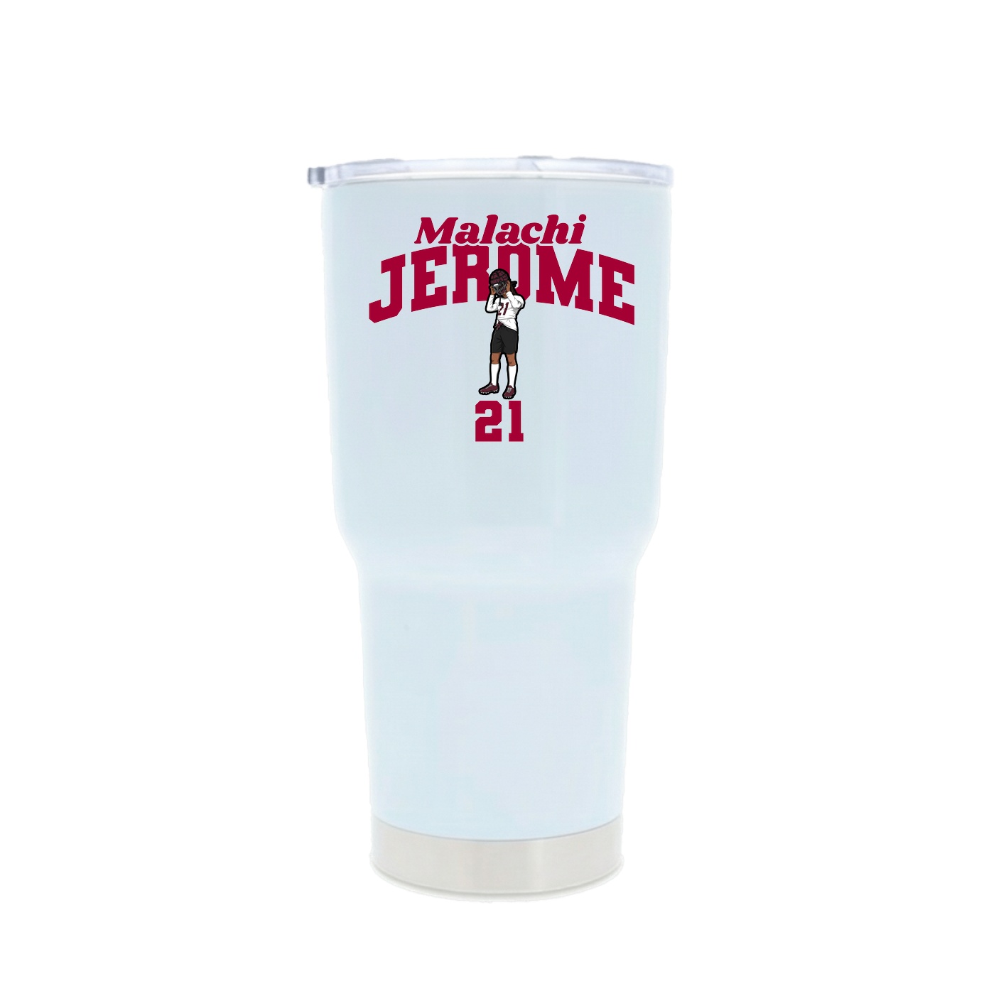 30oz Stainless Steel Tumbler — Signature Arch in White