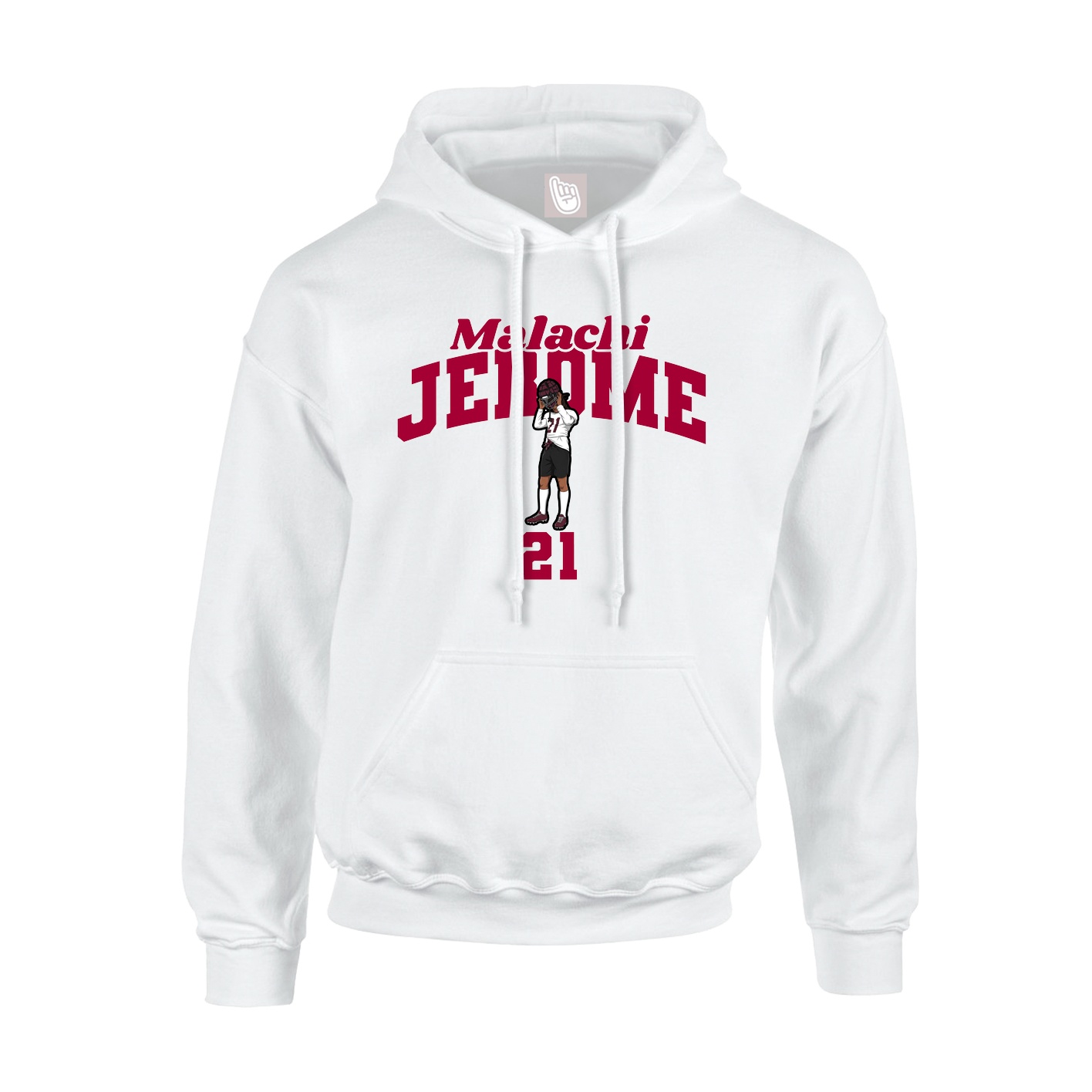 Hoodie — Signature Arch in White