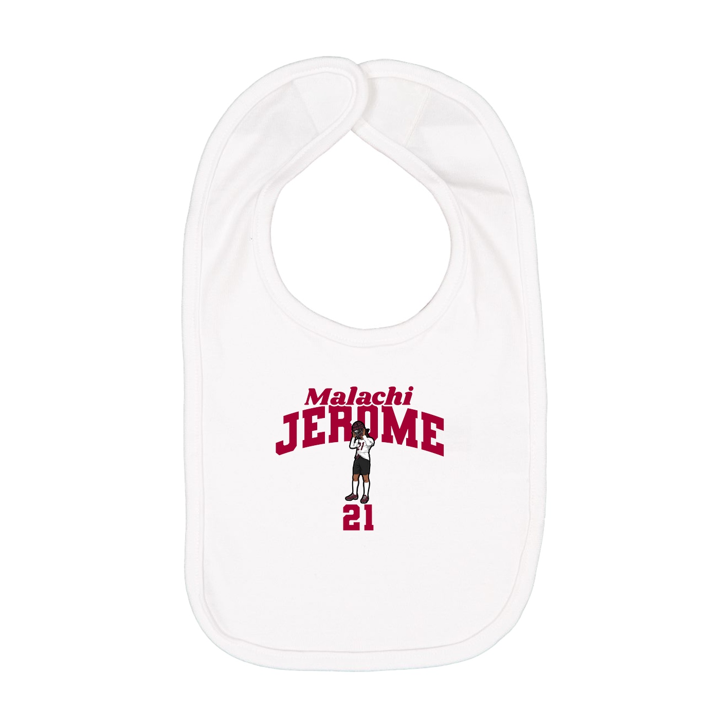Infant Bib — Signature Arch in White