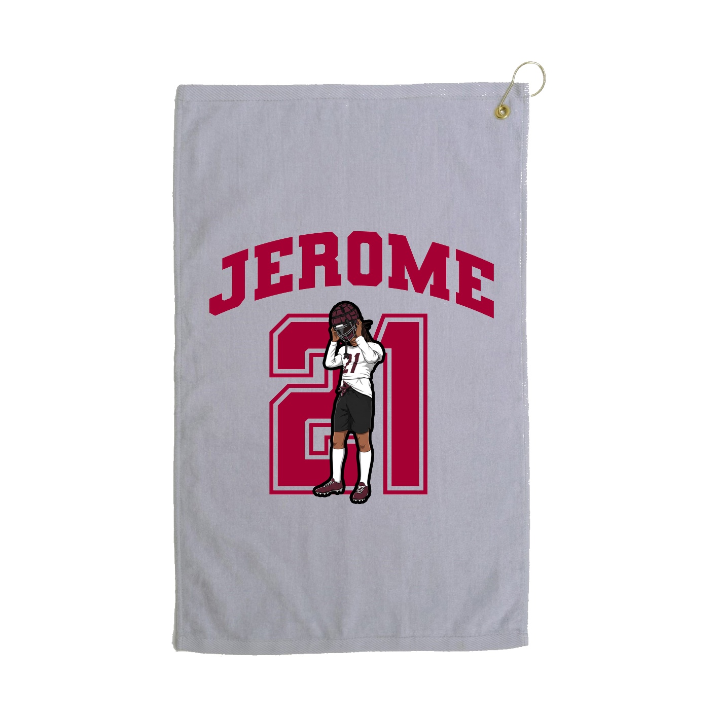 Golf Towel — Number in Grey