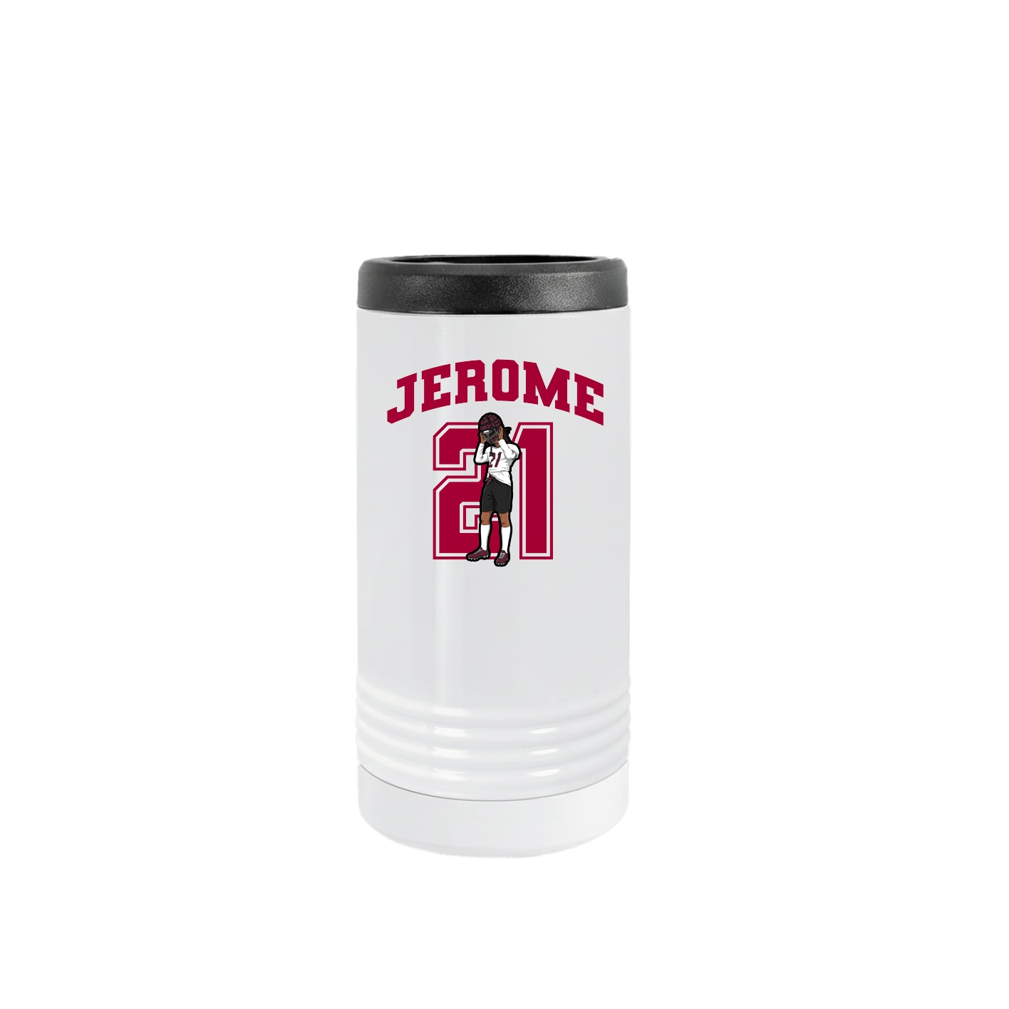 Slim Beverage Holder — Number in White