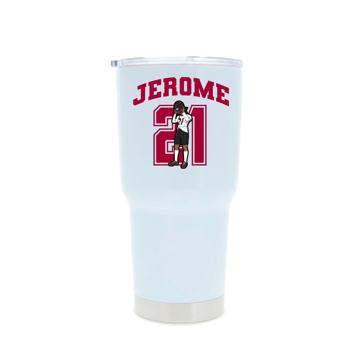 30oz Stainless Steel Tumbler — Number in White