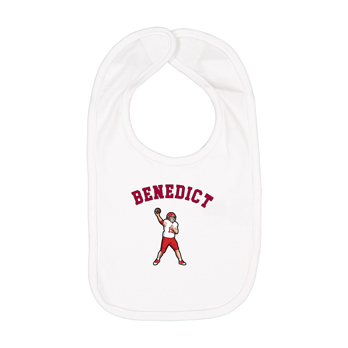 Infant Bib — Shirsey Arch in White