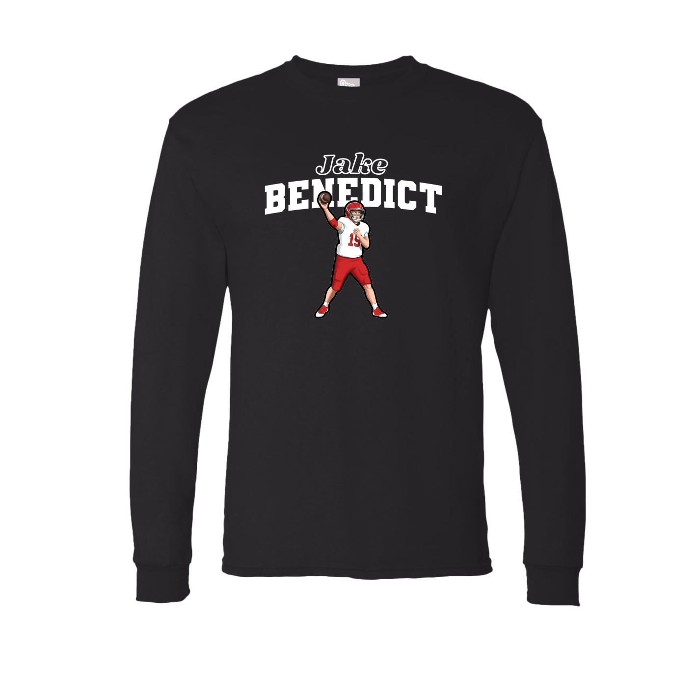 Long Sleeve Tee — Name Arch in Black
