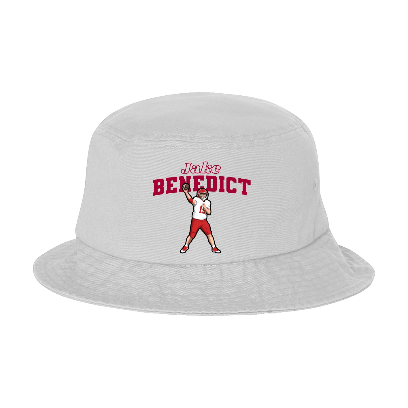 Bucket Cap — Name Arch in White
