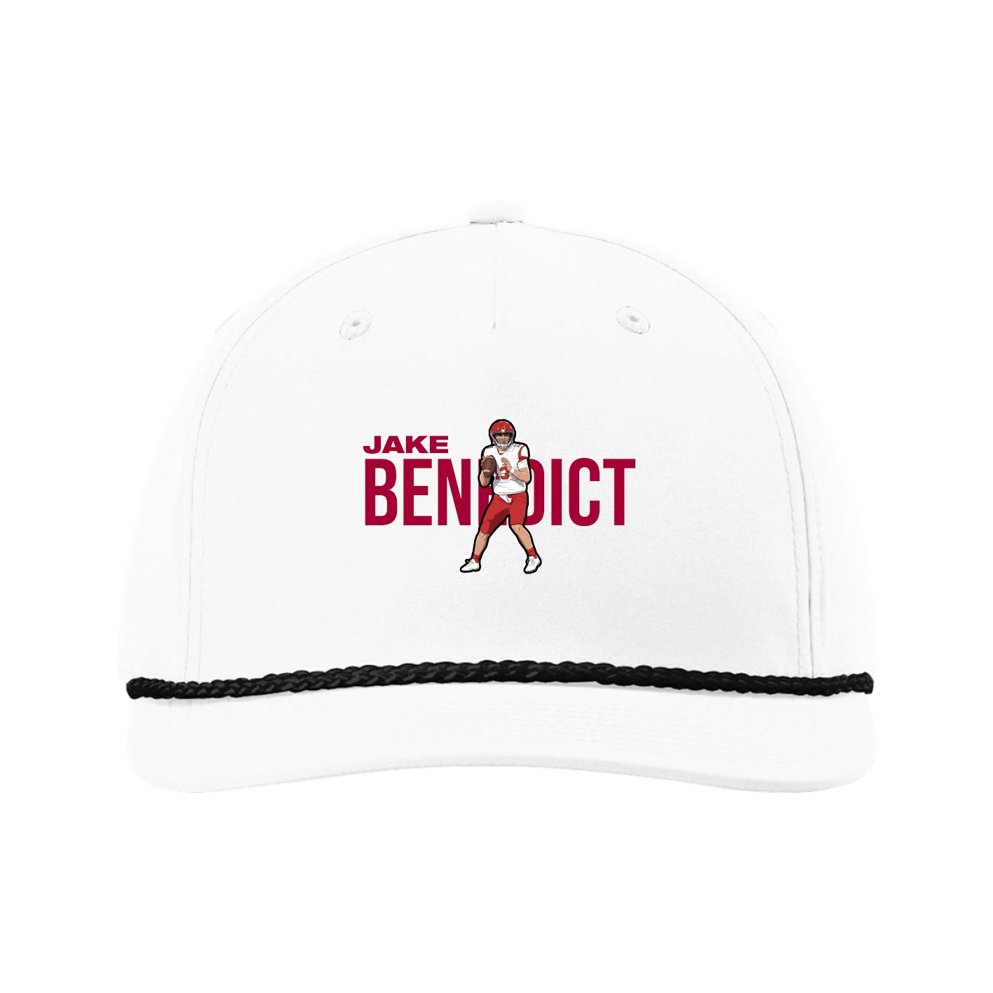 Five-Panel Classic Rope Cap — Player Name in White