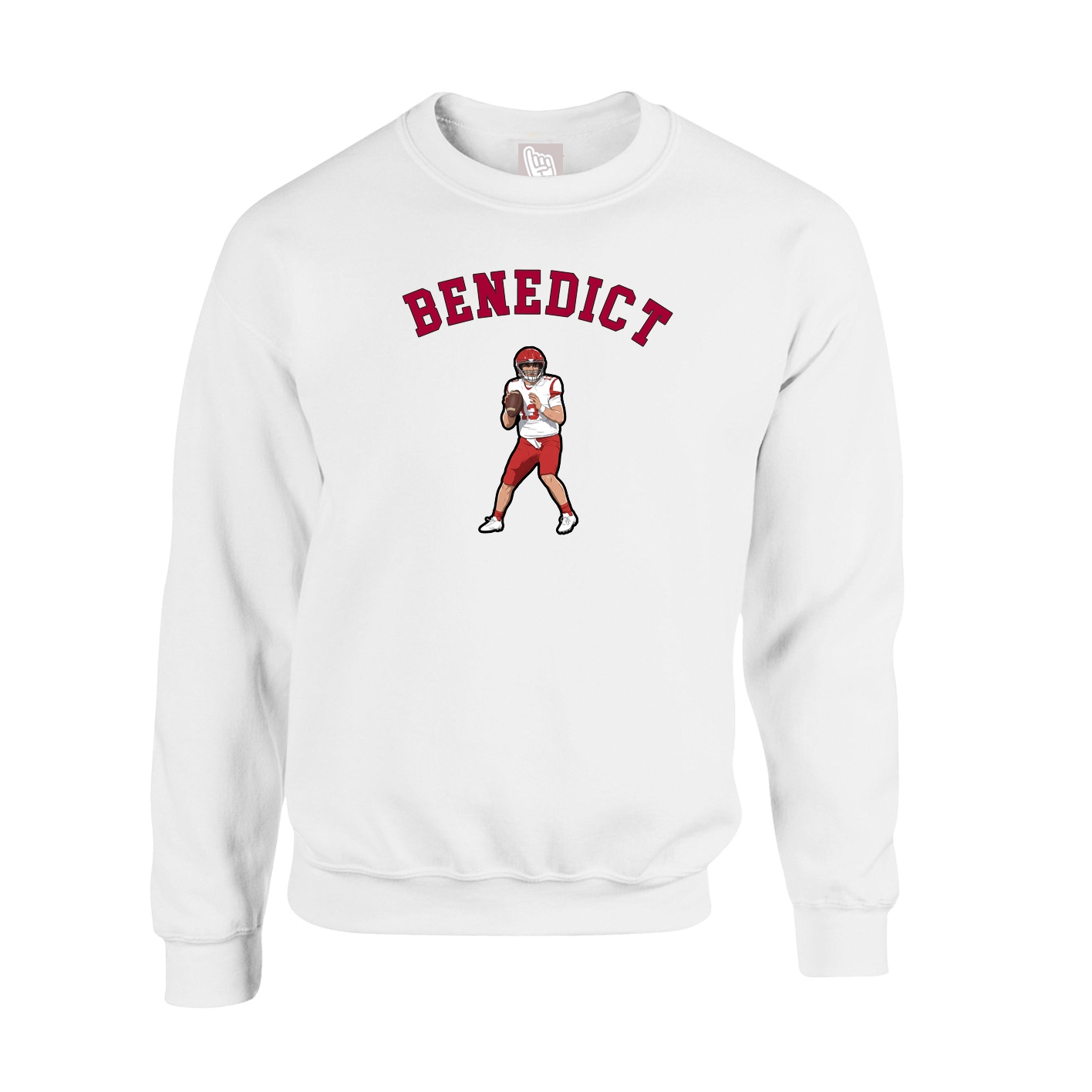 Fleece Crew — Shirsey Arch in White