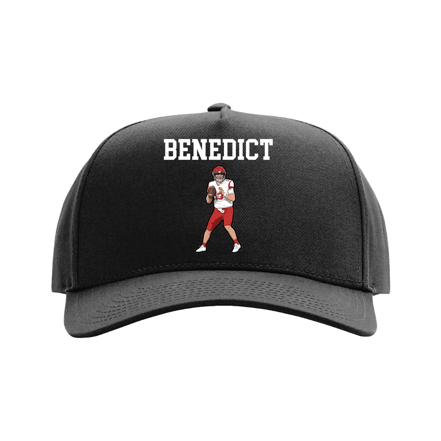 Full Fabric Five-Panel Champ Cap — Shirsey in Black