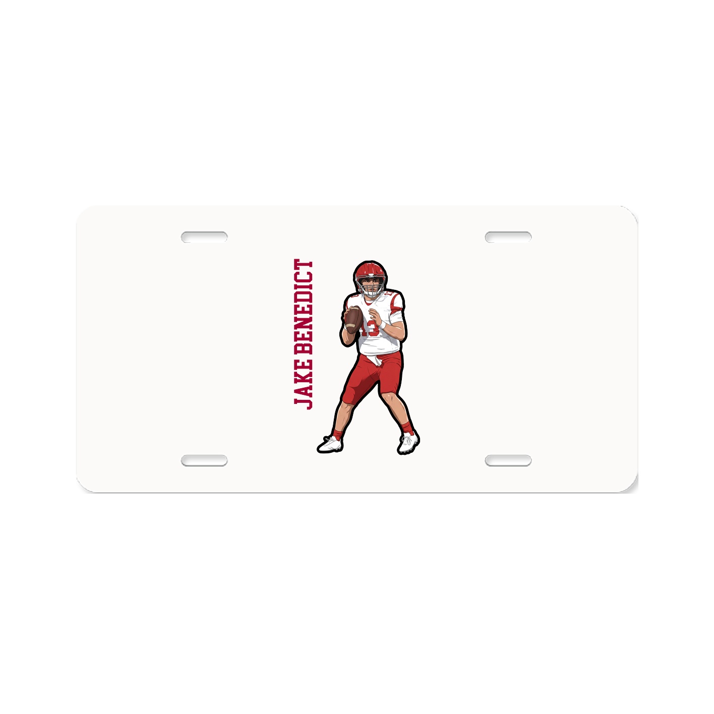License Plate — Name Vertical in Classic