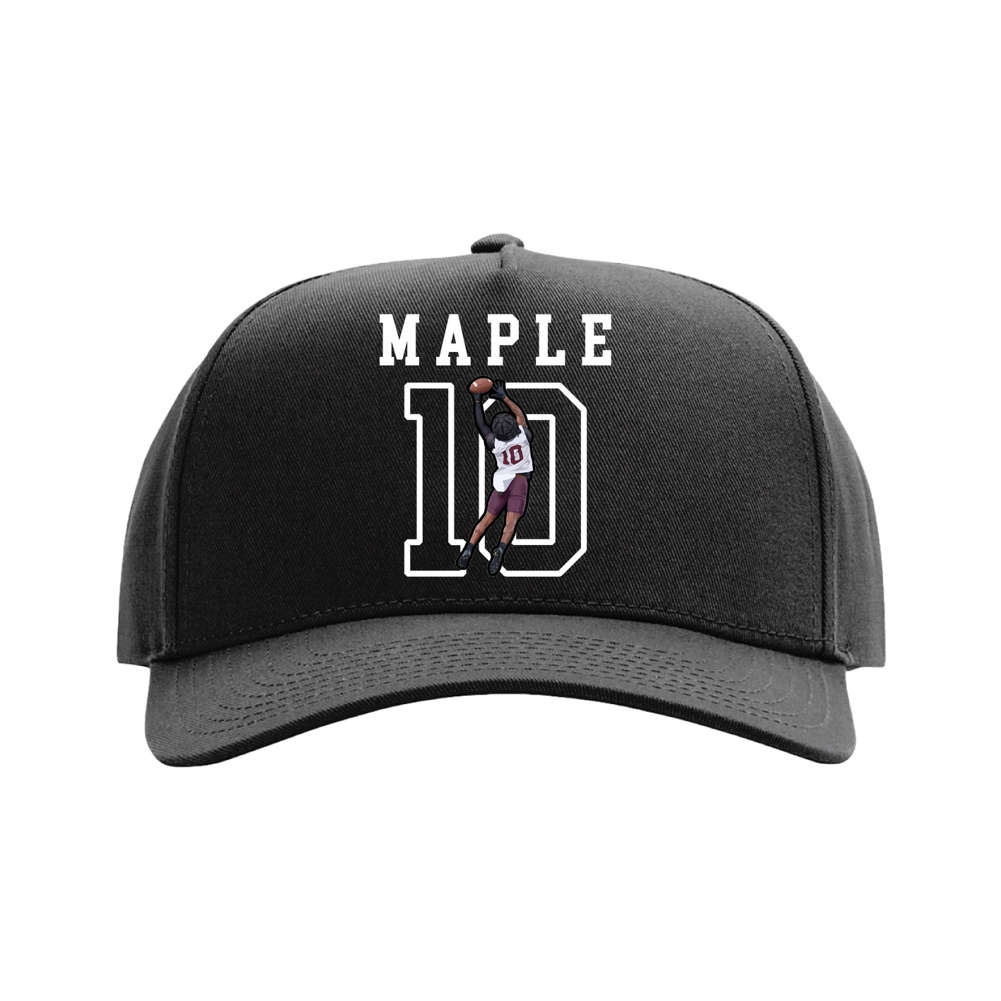 Full Fabric Five-Panel Champ Cap — Shirsey in Black