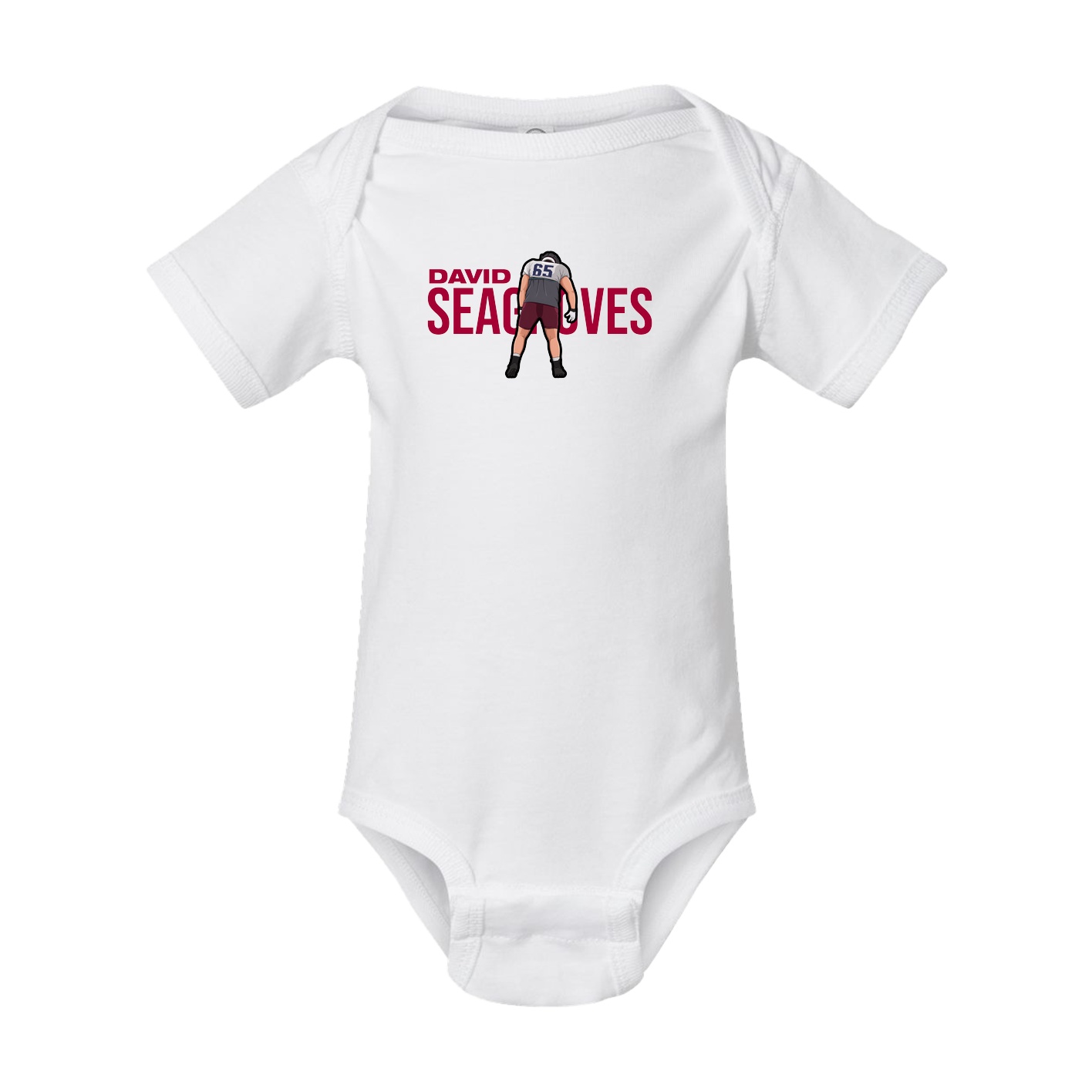 Baby Onesie — Player Name in White