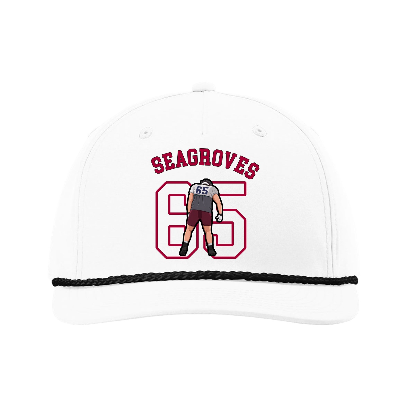 Five-Panel Classic Rope Cap — Shirsey Arch in White