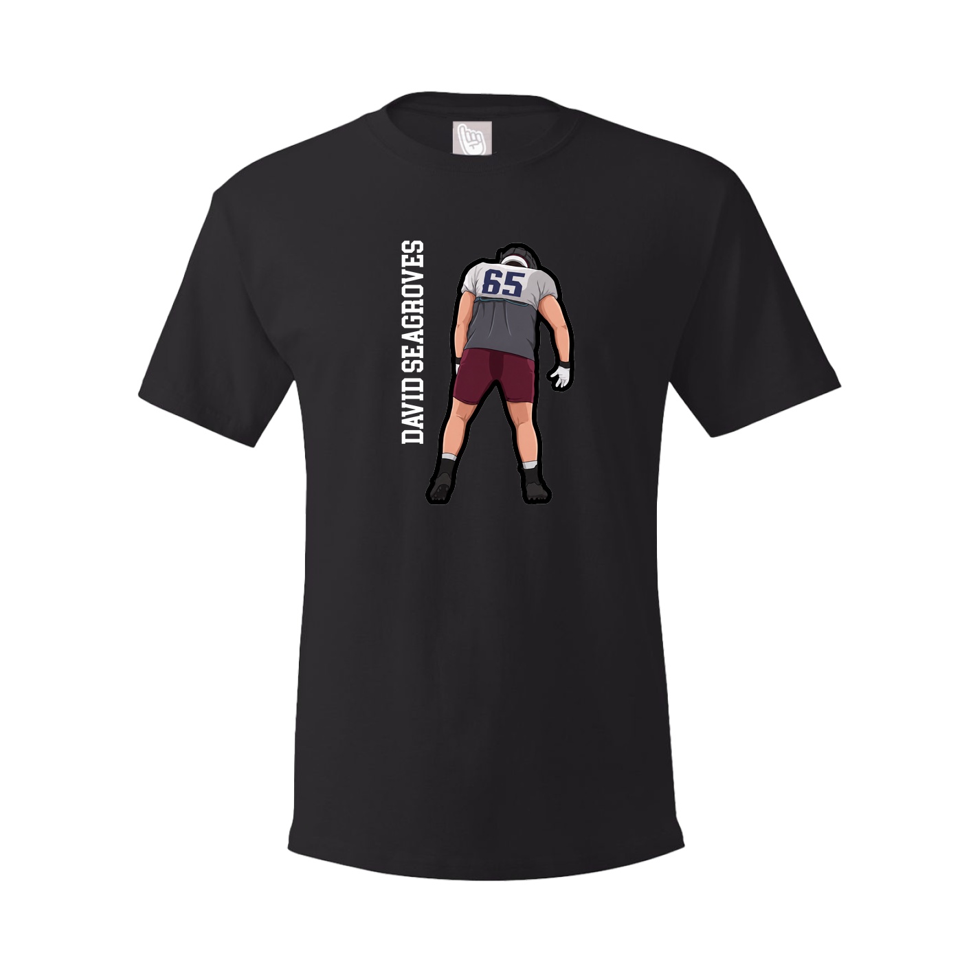 Youth Tee — Name Vertical in Black