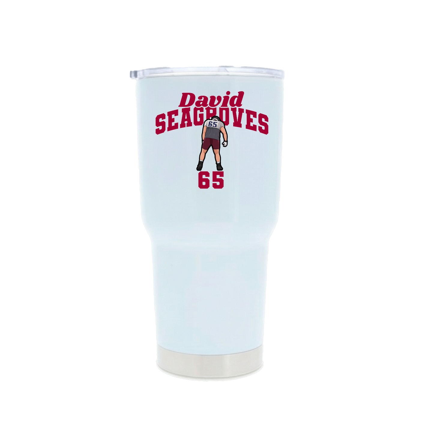 30oz Stainless Steel Tumbler — Signature Arch in White