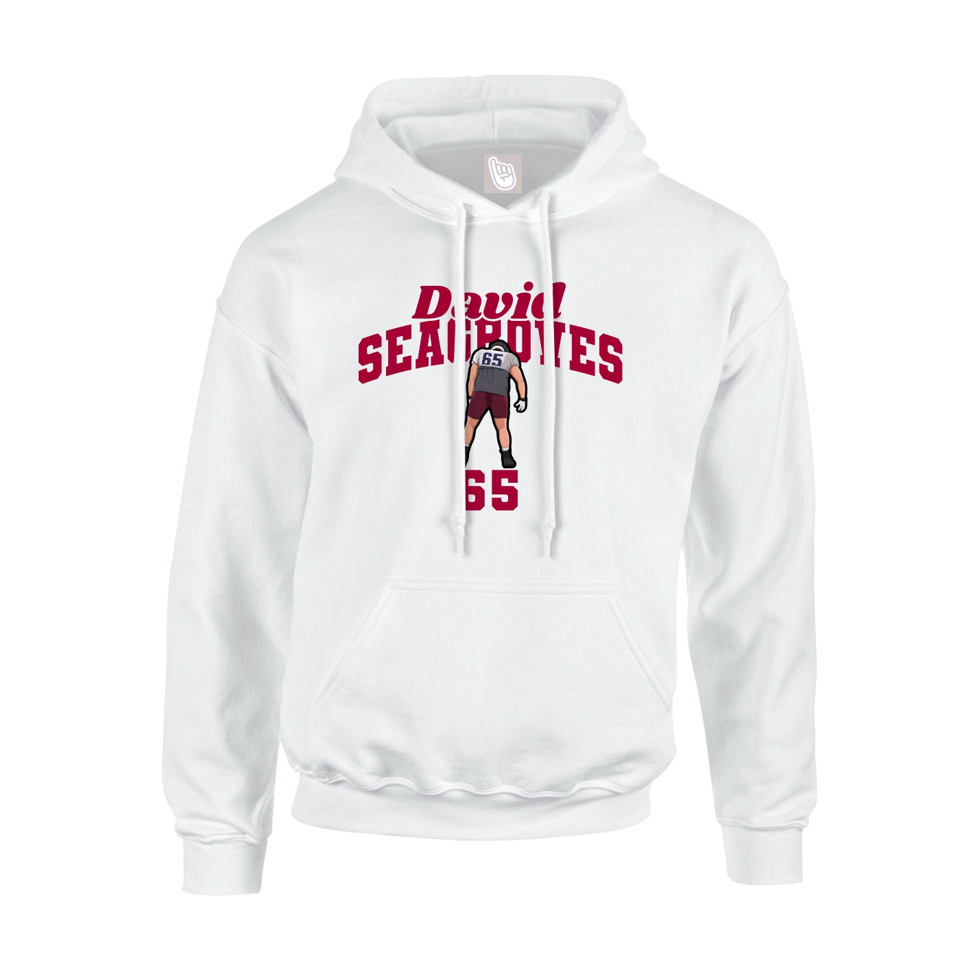 Youth Hoodie — Signature Arch in White