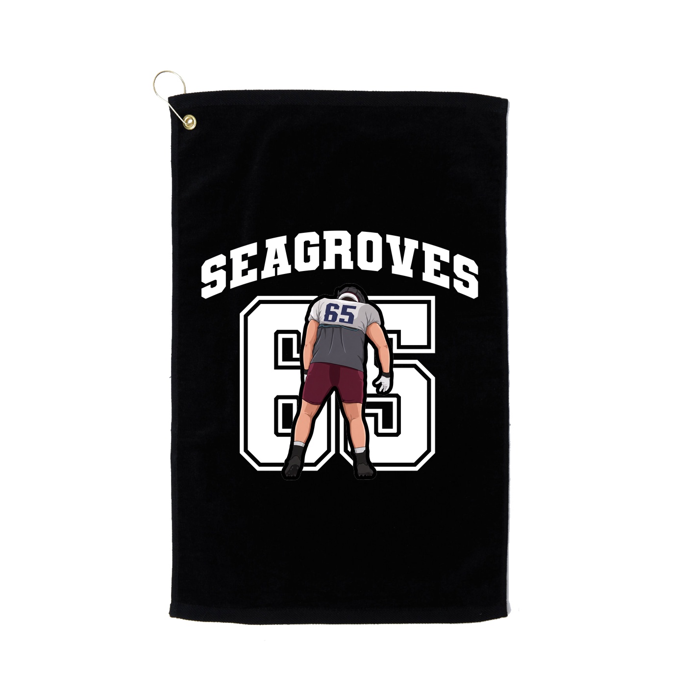Golf Towel — Number in Black