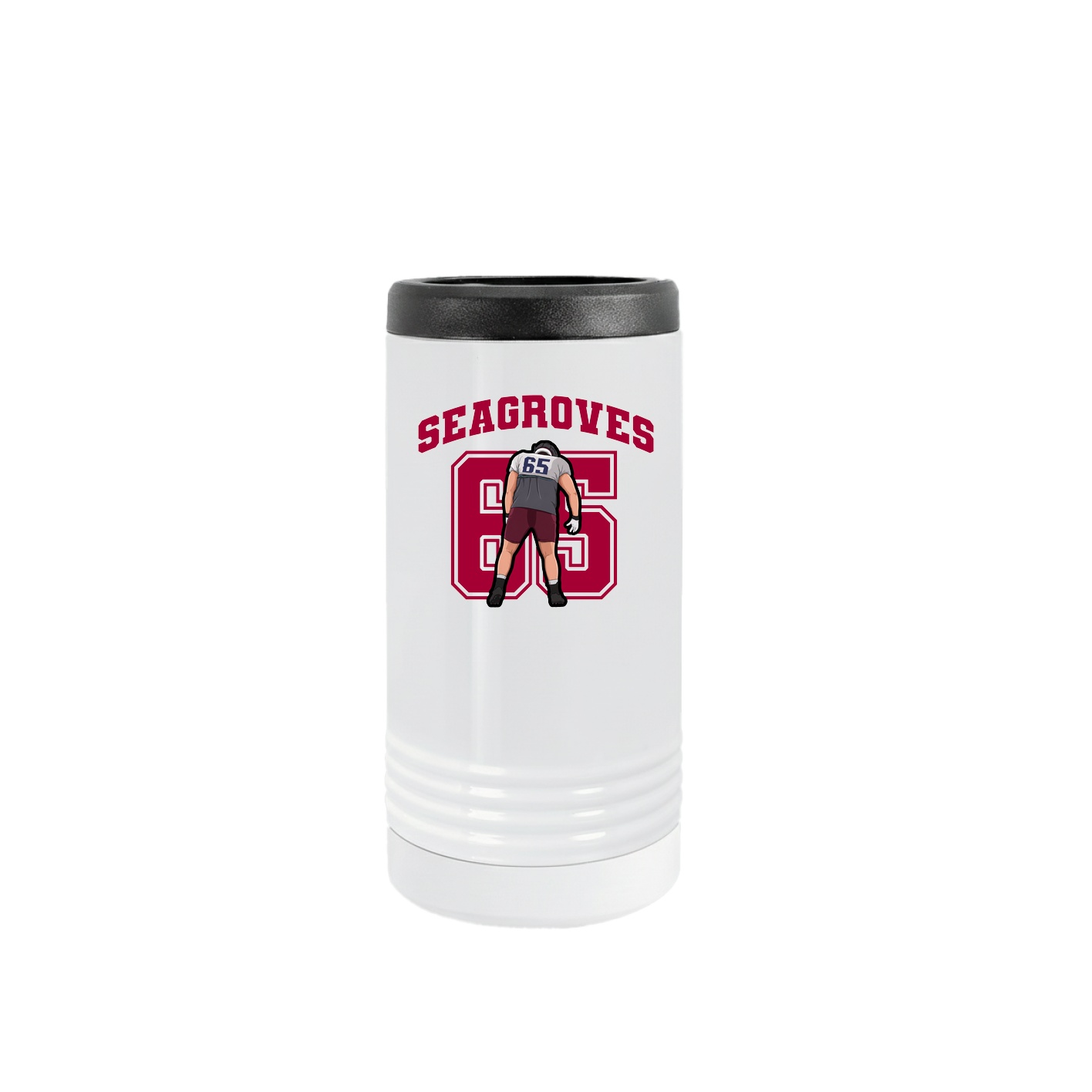 Slim Beverage Holder — Number in White