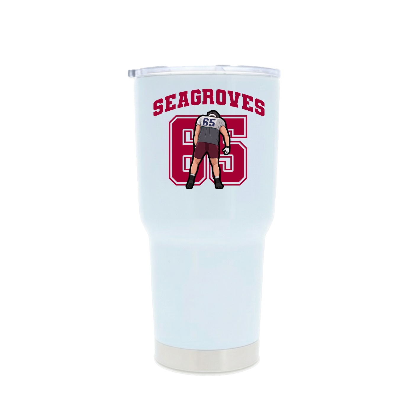 30oz Stainless Steel Tumbler — Number in White
