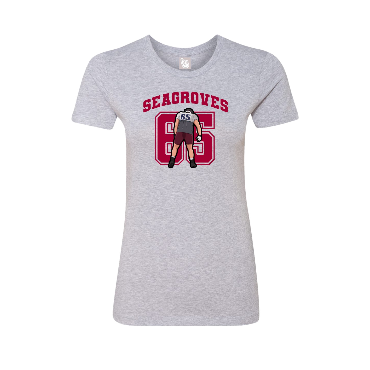 Fitted Women's Tee — Number in Grey