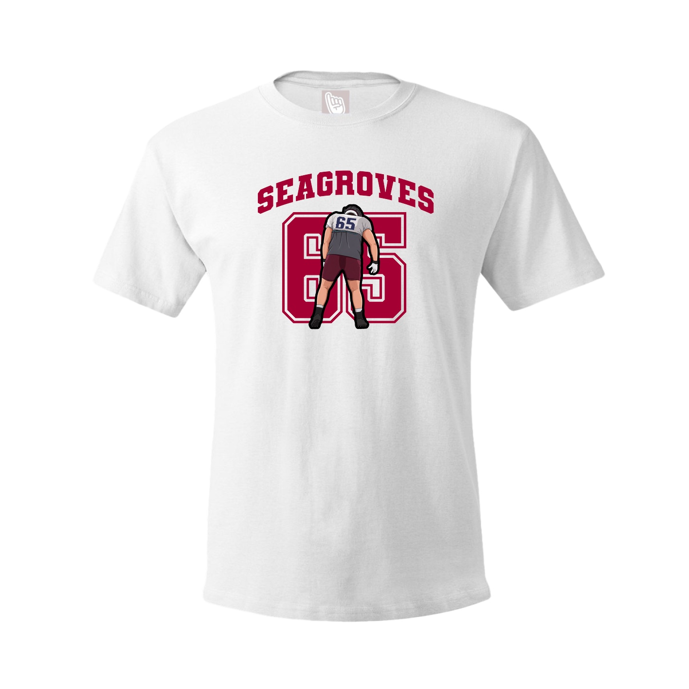 Youth Tee — Number in White