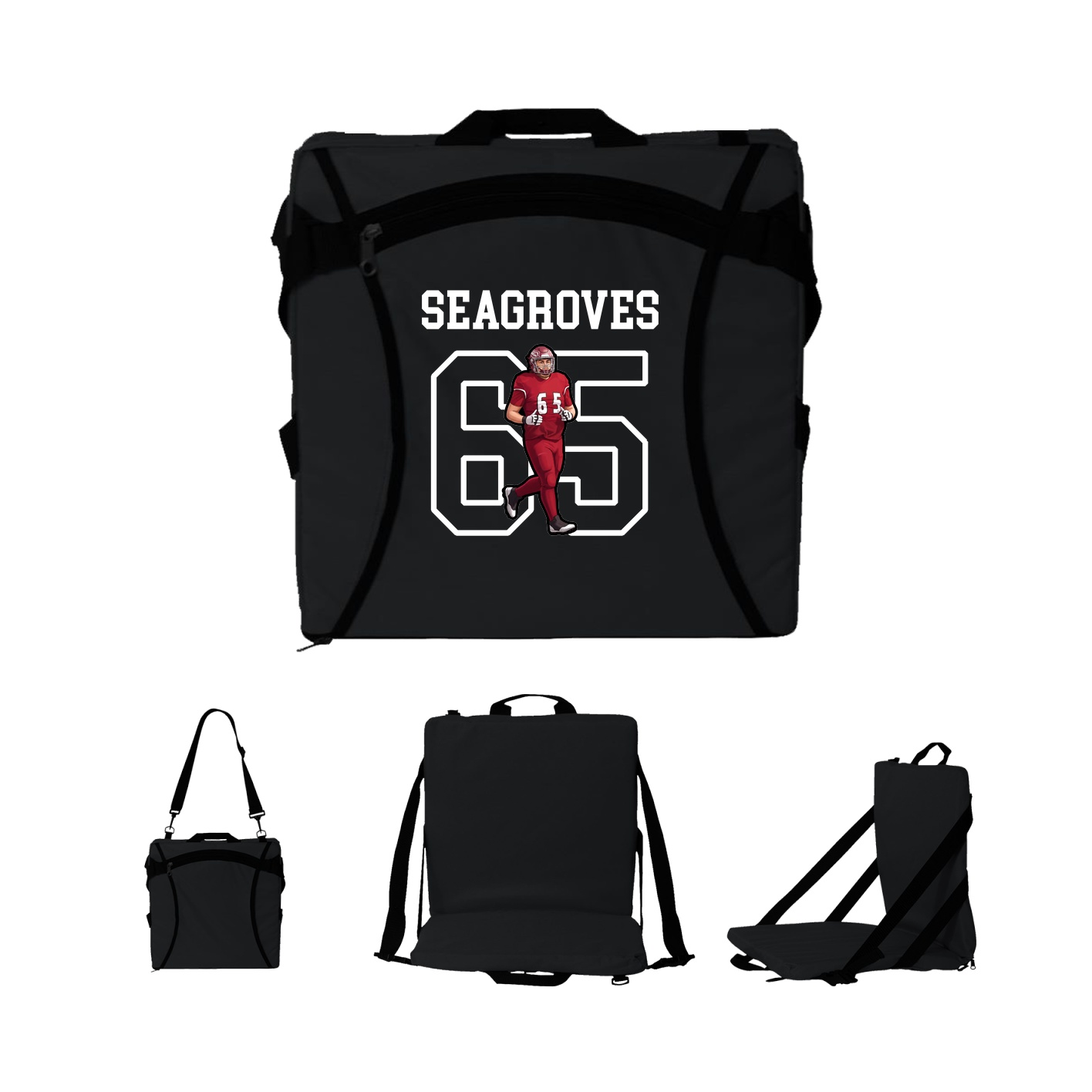 Folding Stadium Seat — Shirsey in Black