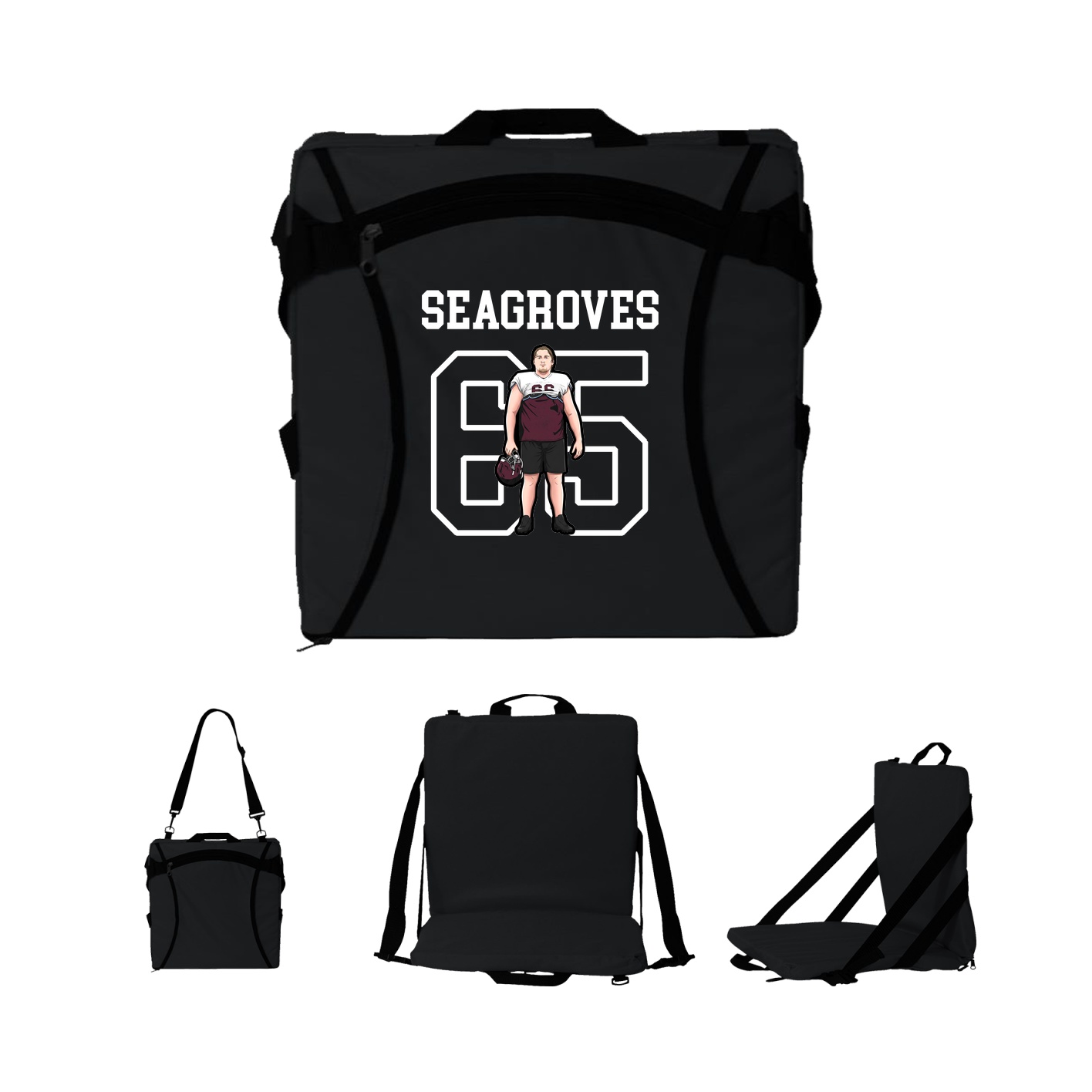 Folding Stadium Seat — Shirsey in Black