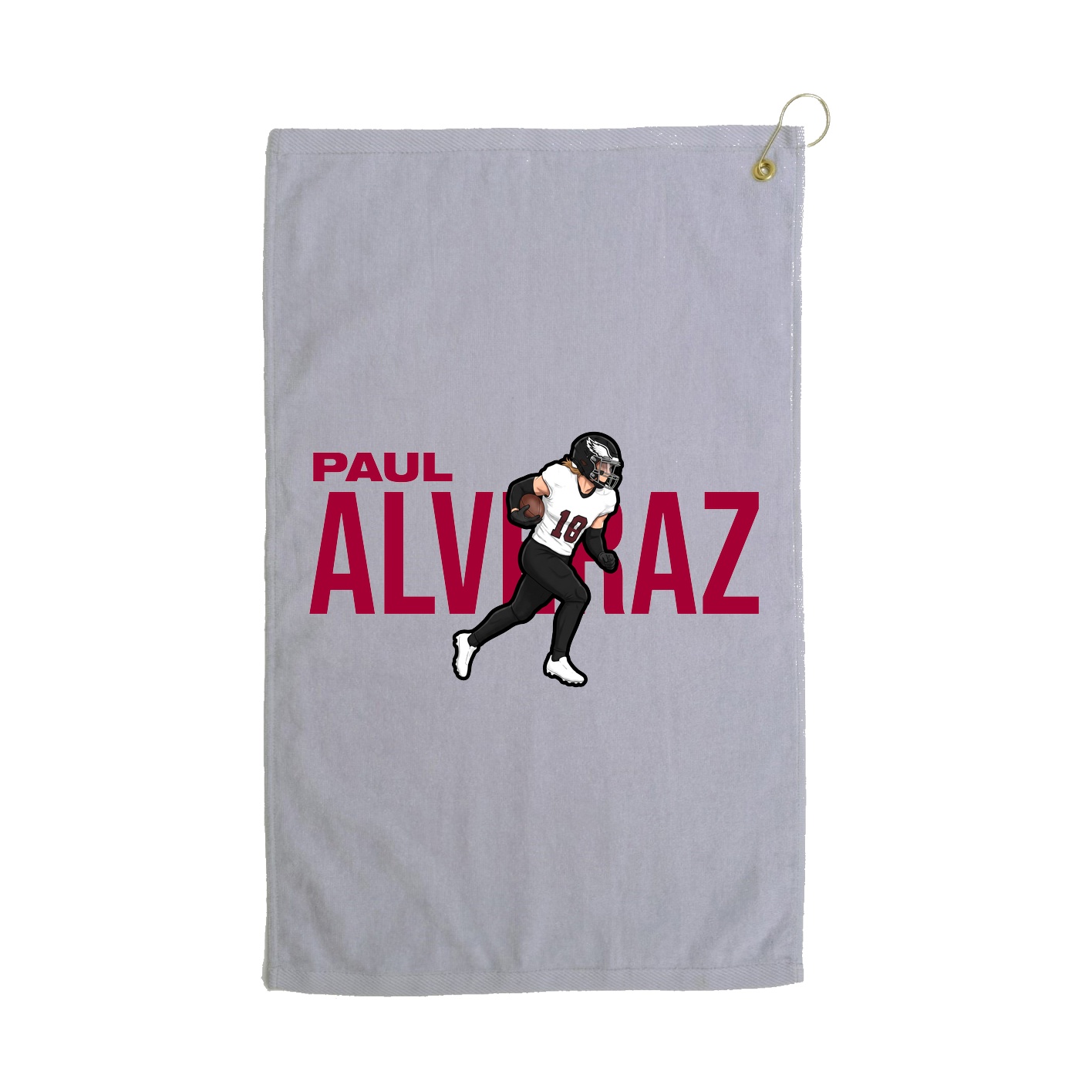 Golf Towel — Player Name in Grey