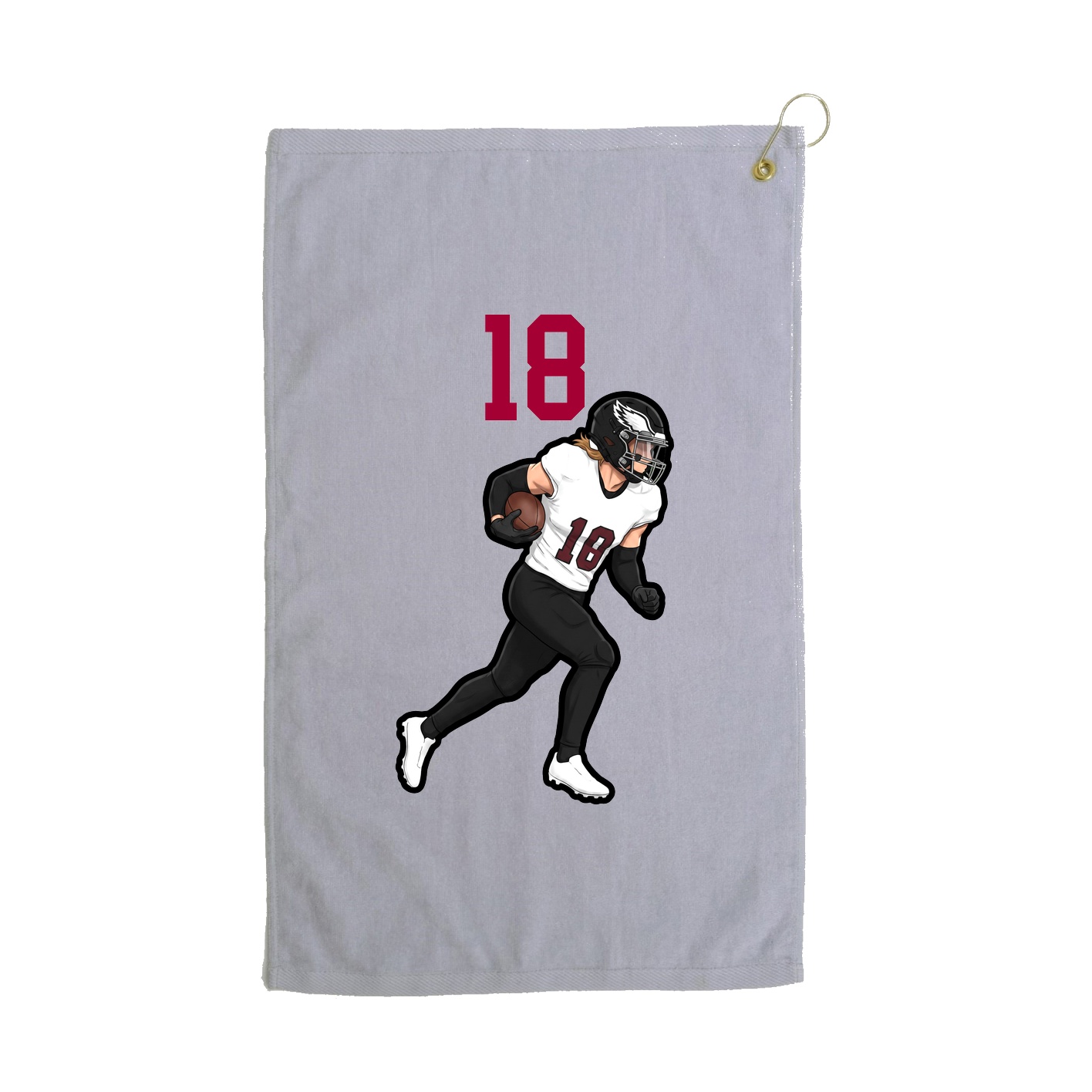 Golf Towel — Number Top in Grey