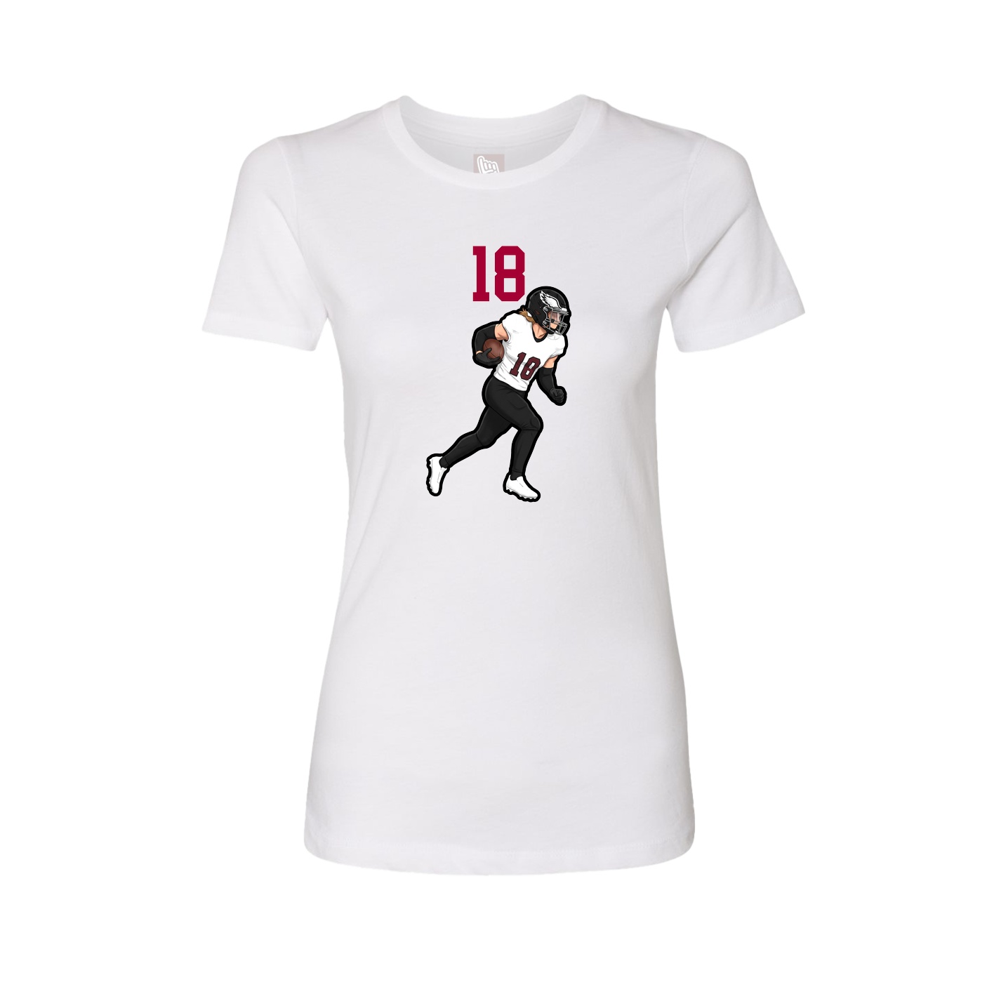Fitted Women's Tee — Number Top in White