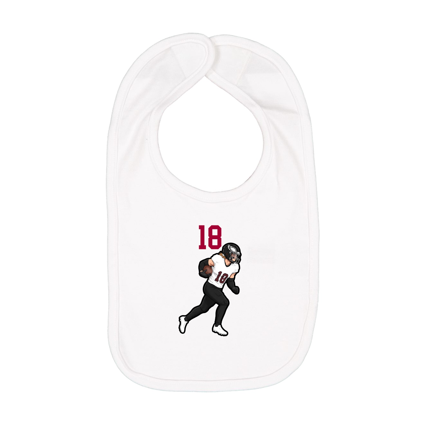 Infant Bib — Number Top in White
