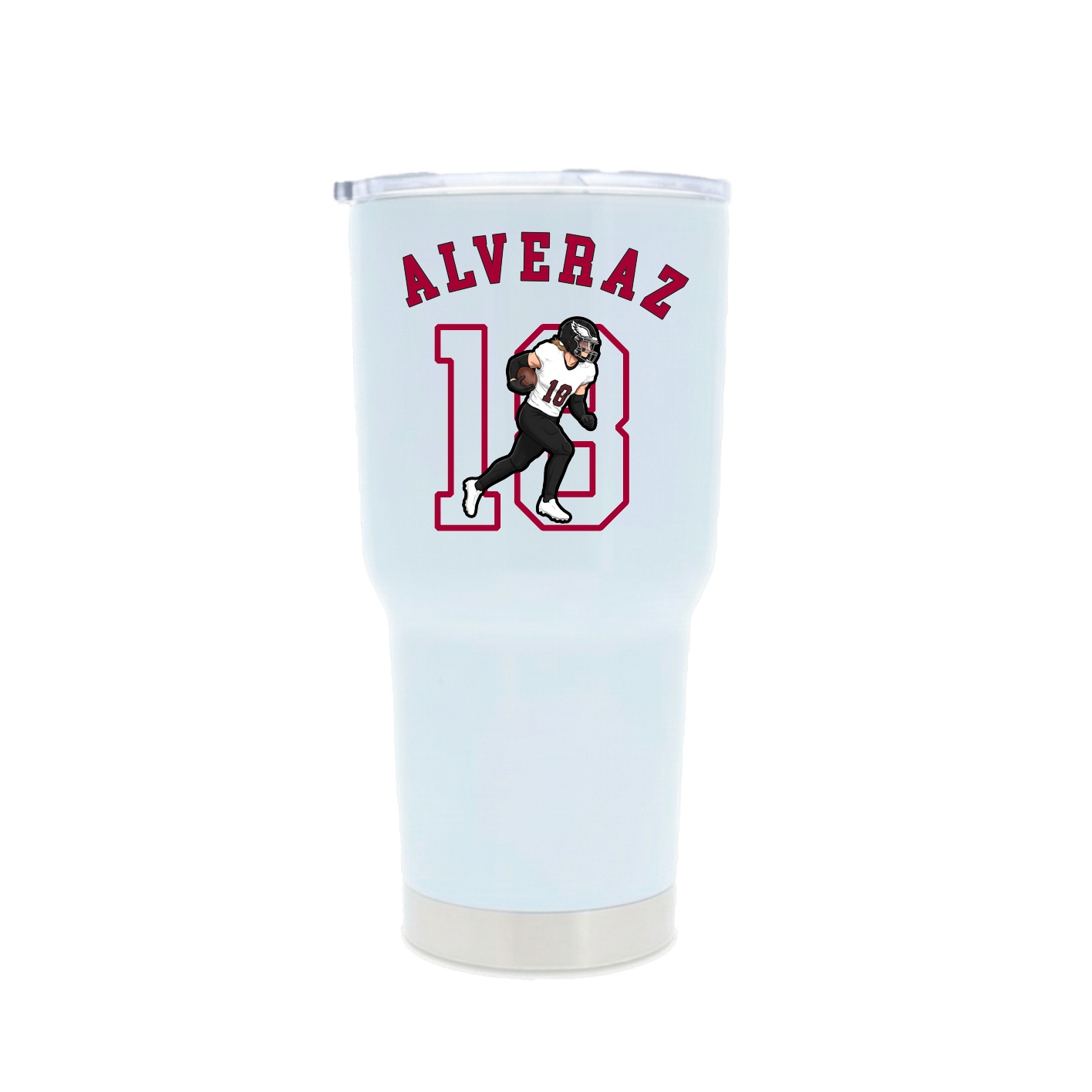 30oz Stainless Steel Tumbler — Shirsey Arch in White