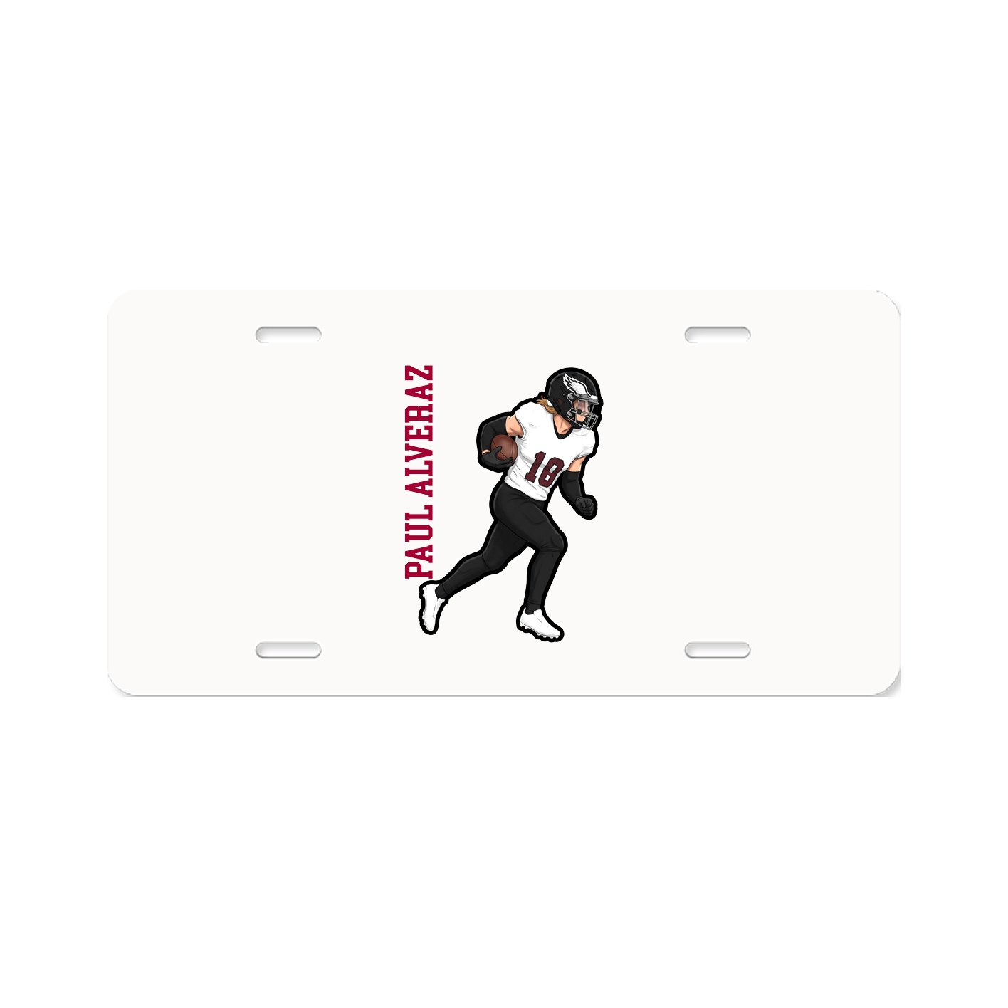 License Plate — Name Vertical in Classic