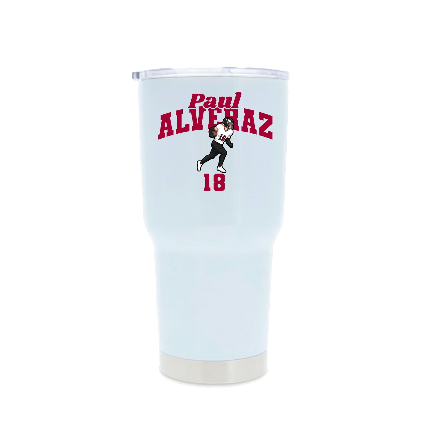 30oz Stainless Steel Tumbler — Signature Arch in White