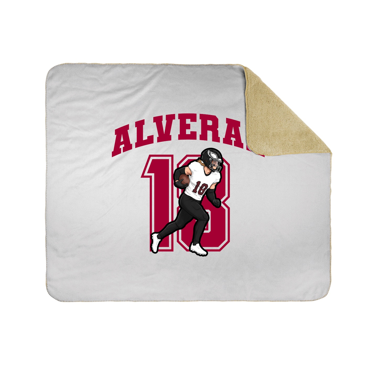 Throw Blanket — Number in White