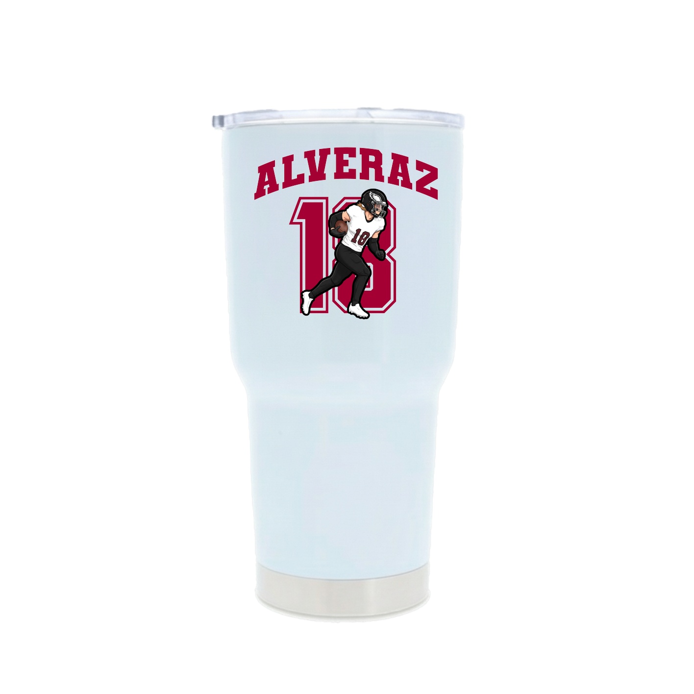 30oz Stainless Steel Tumbler — Number in White