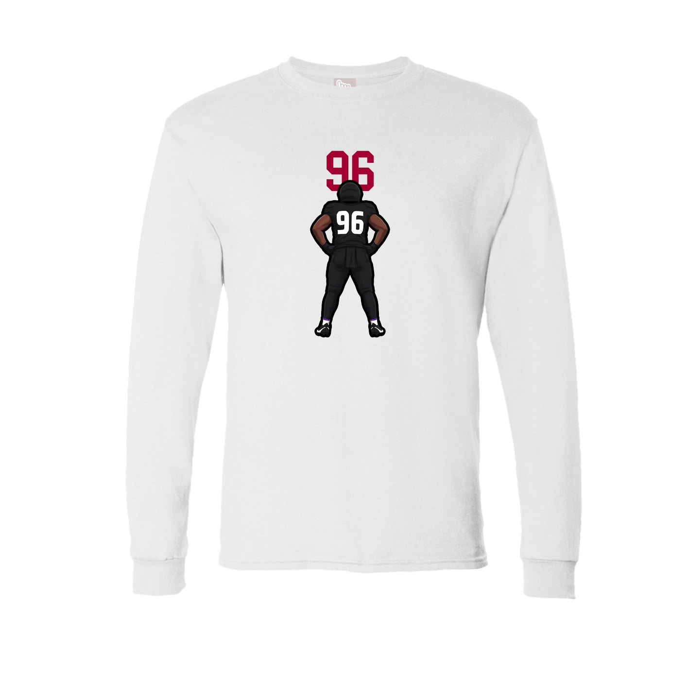 Long Sleeve Tee — Number Top in White