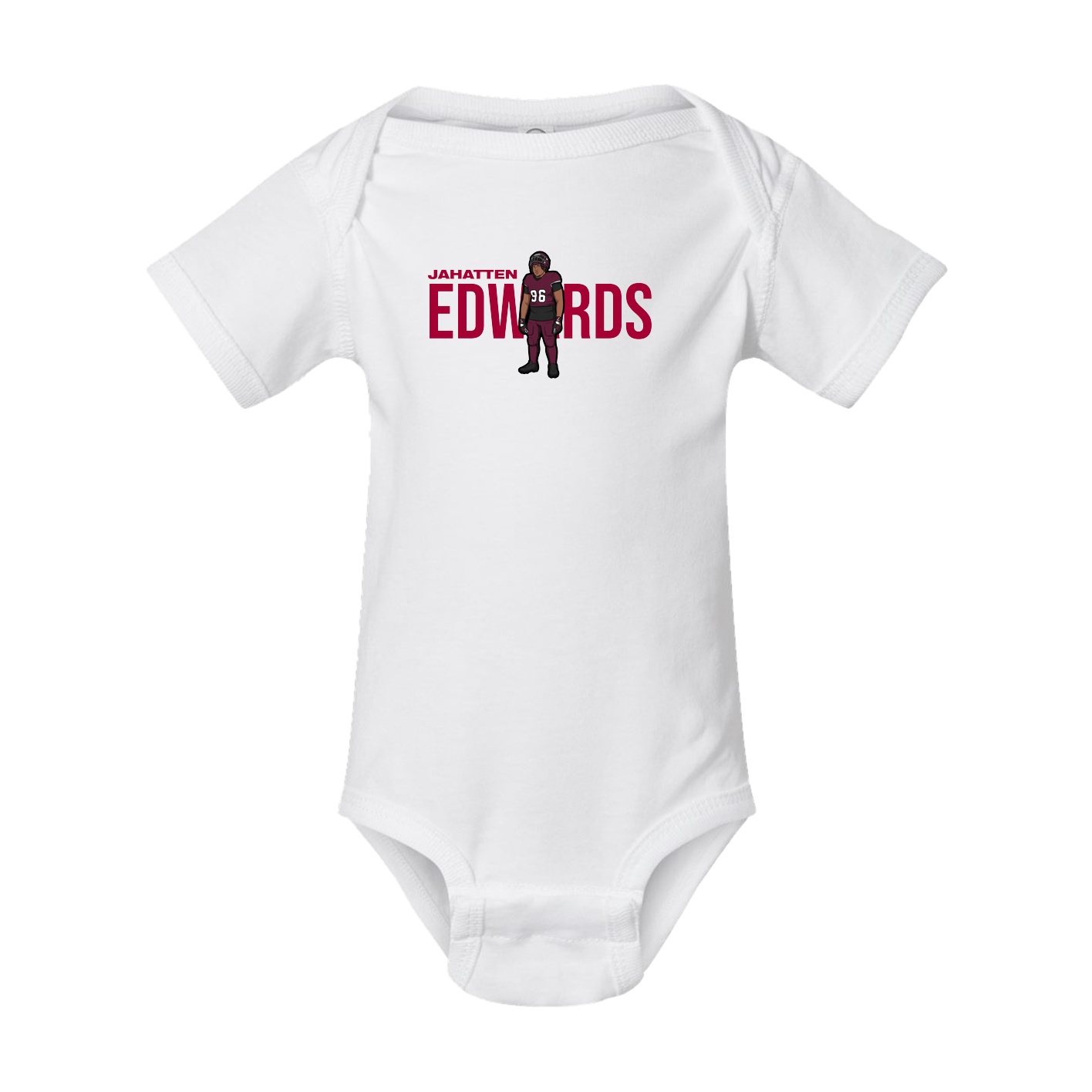 Baby Onesie — Player Name in White