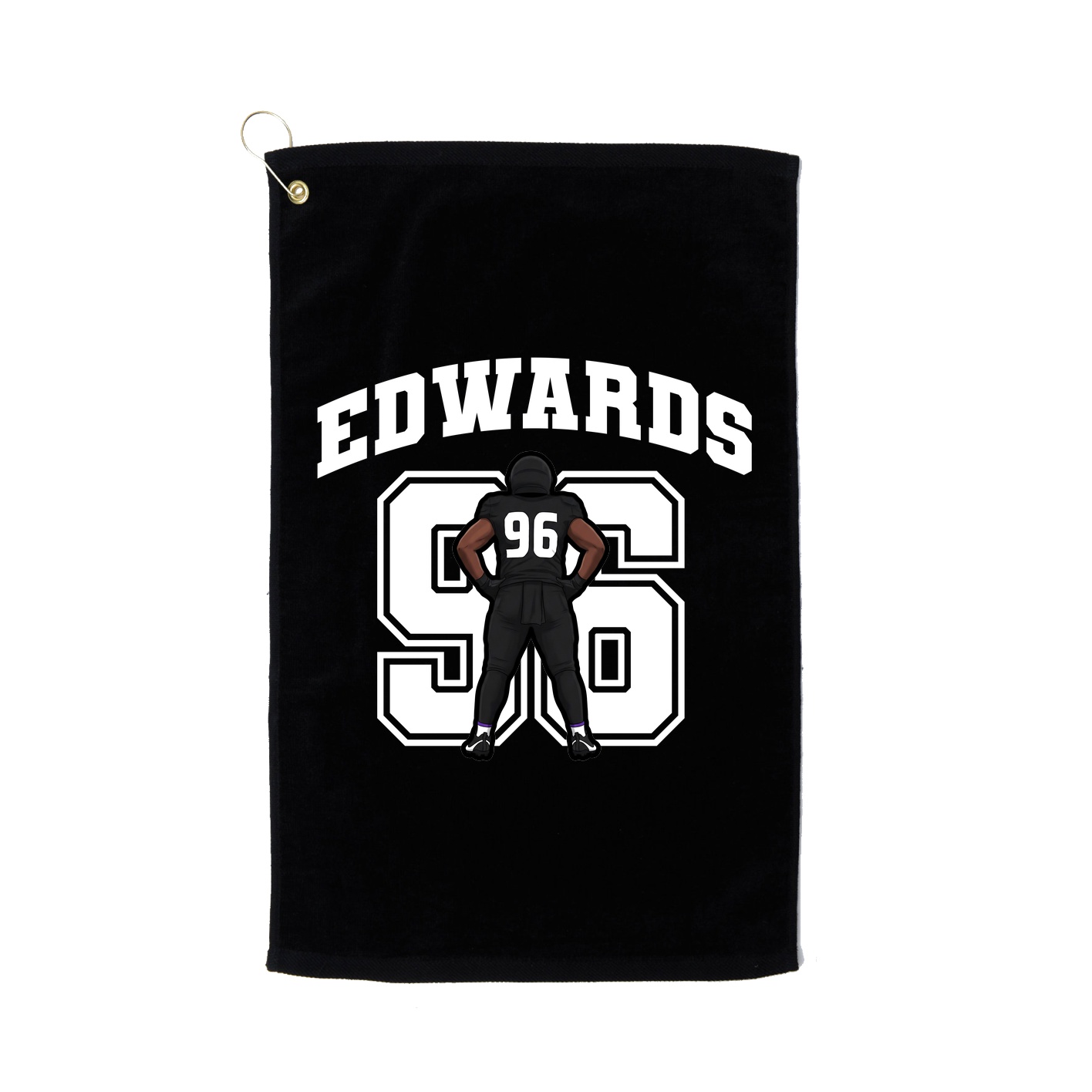 Golf Towel — Number in Black